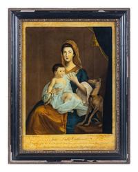 A Pair of English Mezzotints on Glass