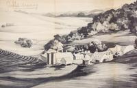 BROMFIELD, LOUIS. Pleasant Valley. New York and London, 1945. Proof copy. With mock up drawings for the story.