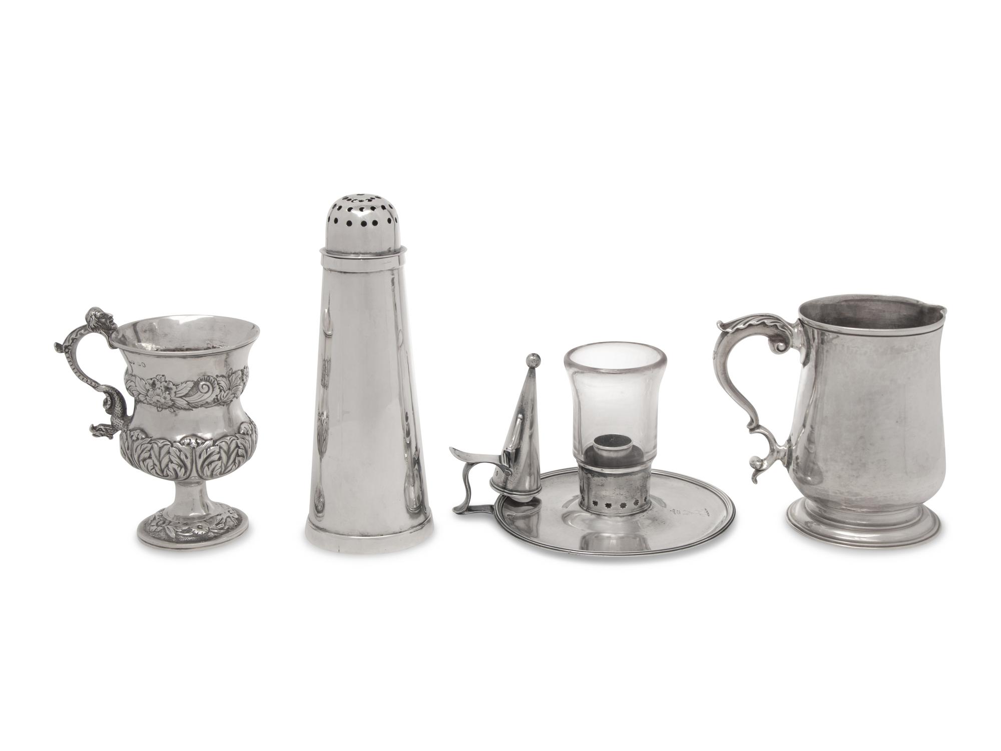 A Group of Four Georgian Silver Hollowware Articles