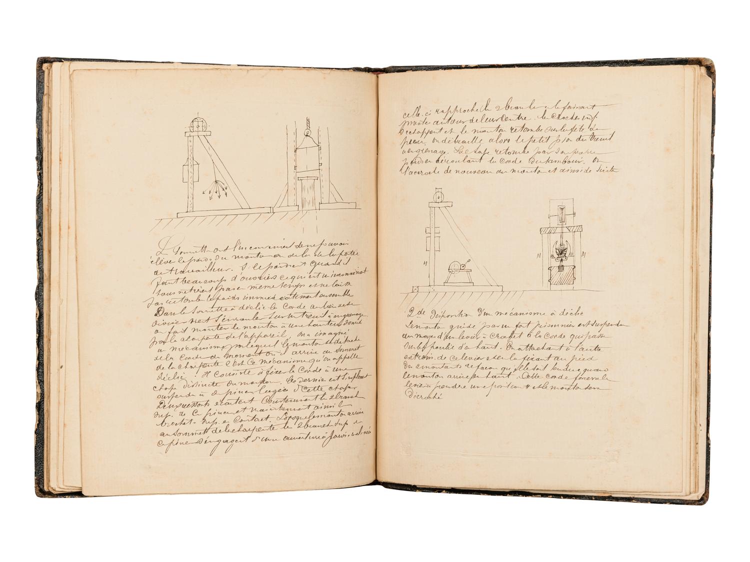 [MANUSCRIPTS—ENGINEERING & SCIENCE]. [COPPÉE, Evence (1851-1925)]. Collection of six notebooks for classes in various scientific fields which he attended at Catholic University at Louvain. [Louvain, ca 1868-1870].