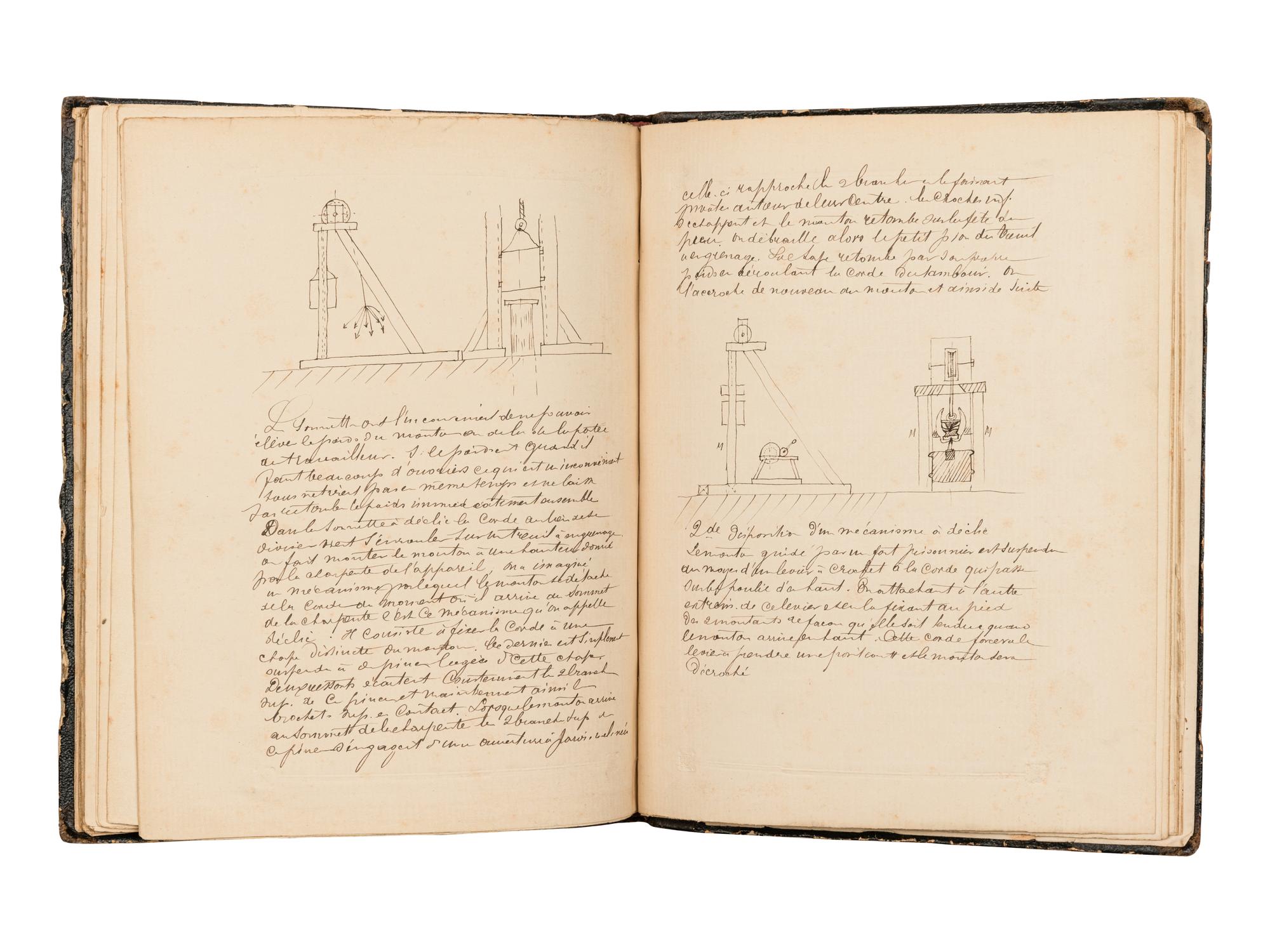 [MANUSCRIPTS—ENGINEERING & SCIENCE]. [COPPÉE, Evence (1851-1925)]. Collection of six notebooks for classes in various scientific fields which he attended at Catholic University at Louvain. [Louvain, ca 1868-1870].