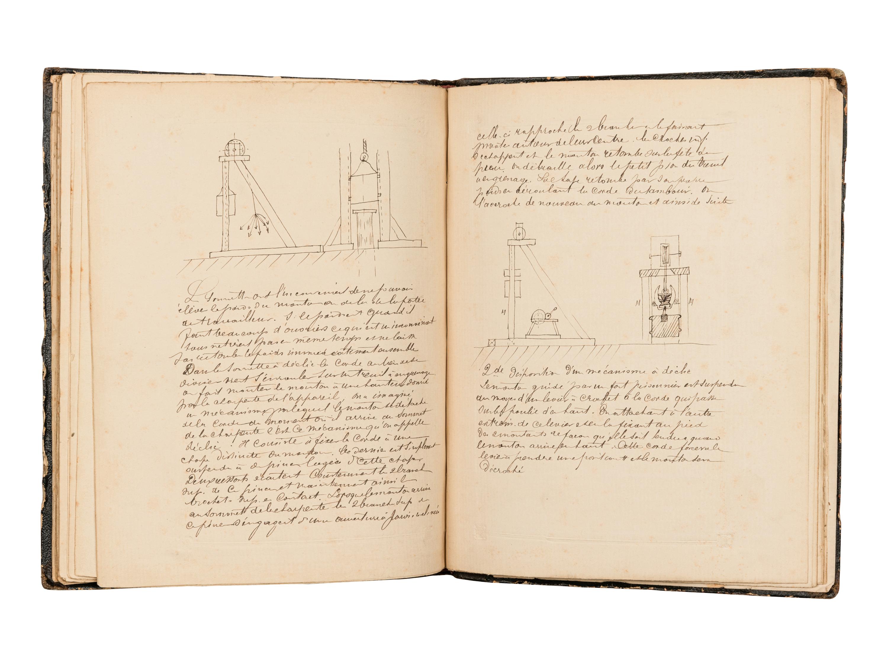 [MANUSCRIPTS—ENGINEERING & SCIENCE]. [COPPÉE, Evence (1851-1925)]. Collection of six notebooks for classes in various scientific fields which he attended at Catholic University at Louvain. [Louvain, ca 1868-1870].