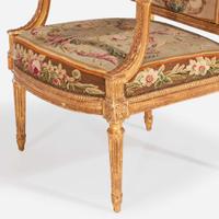 A Set of Four Louis XVI Giltwood Fauteuils 18th century
