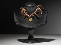 Plains Bear Claw Necklace, with Trade Beads