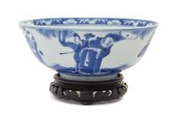 A Blue and White Porcelain Bowl Diameter 8 3/4 inches.