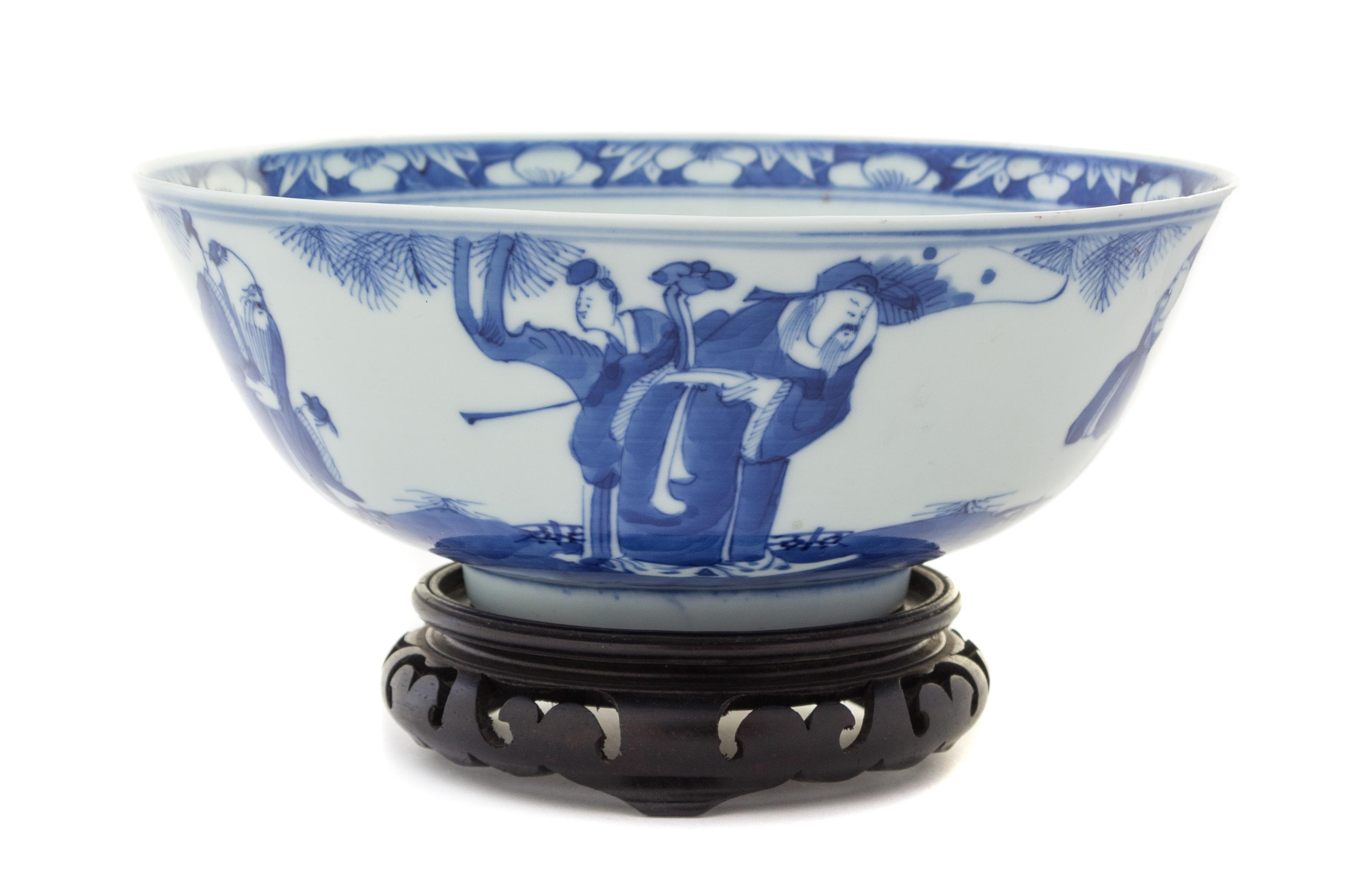 A Blue and White Porcelain Bowl Diameter 8 3/4 inches.