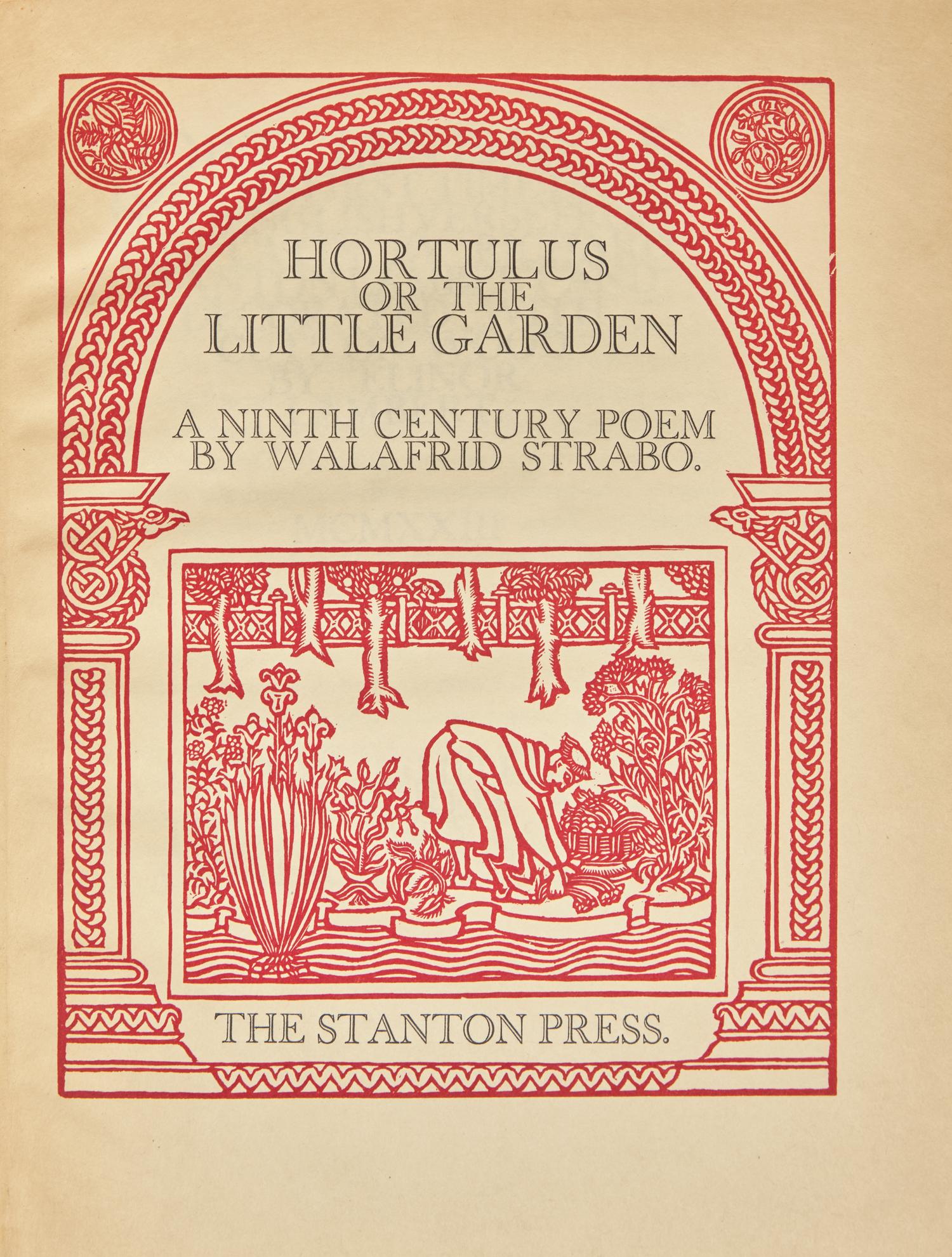 [Gardening] Strabo, Wallafrid. Hortulus, or The Little Garden
