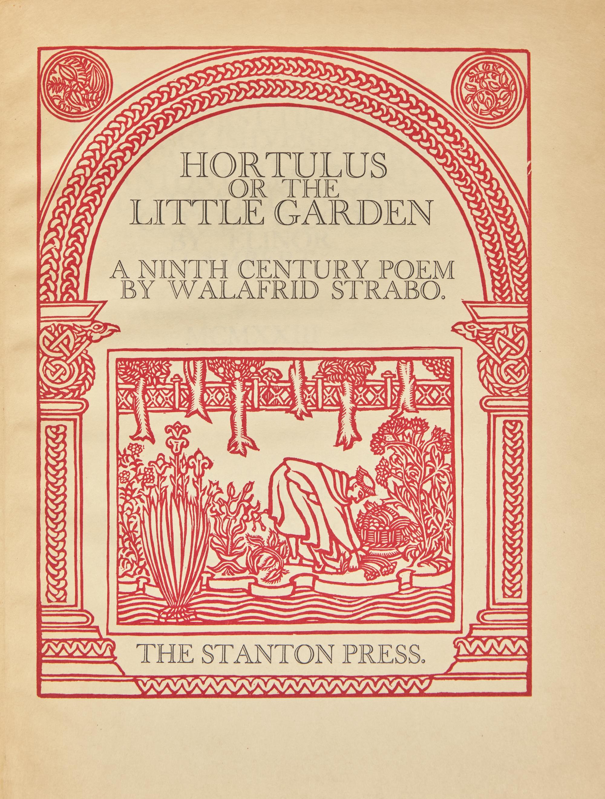 [Gardening] Strabo, Wallafrid. Hortulus, or The Little Garden