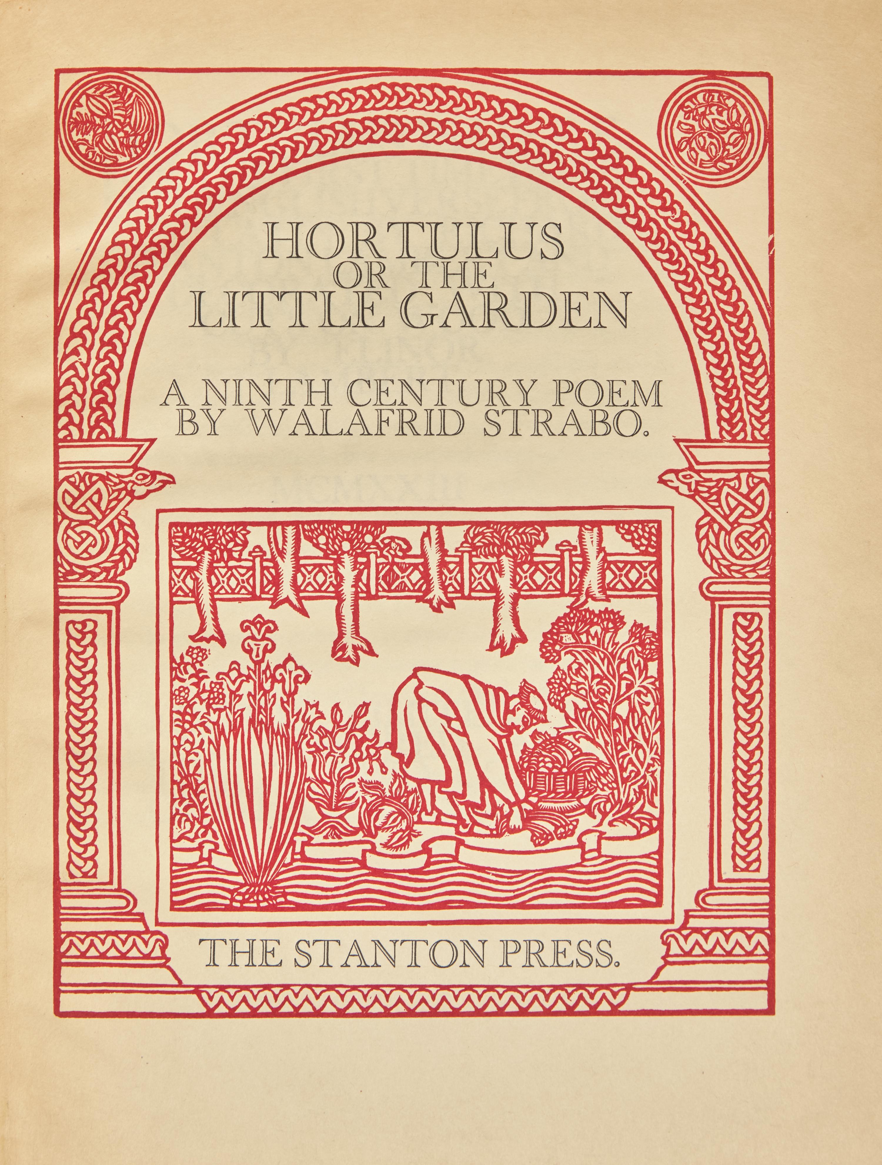 [Gardening] Strabo, Wallafrid. Hortulus, or The Little Garden