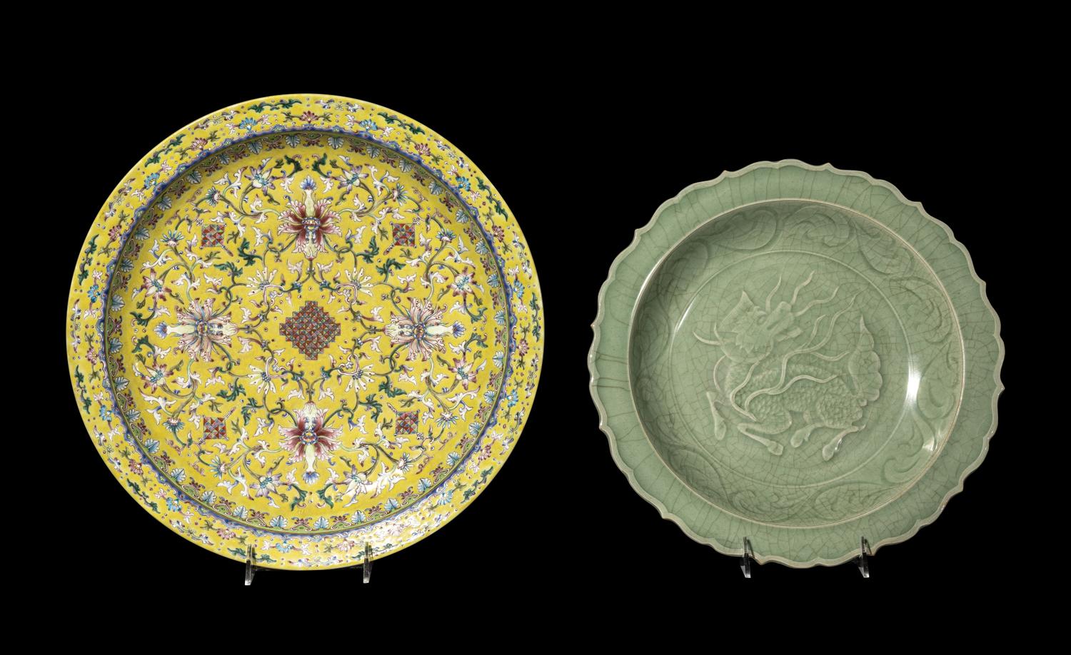 Two Chinese Porcelain Chargers