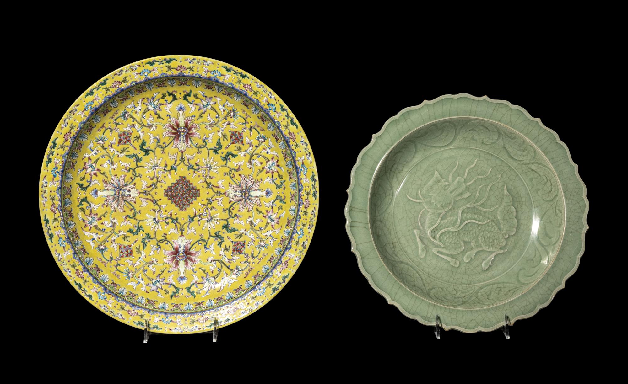 Two Chinese Porcelain Chargers