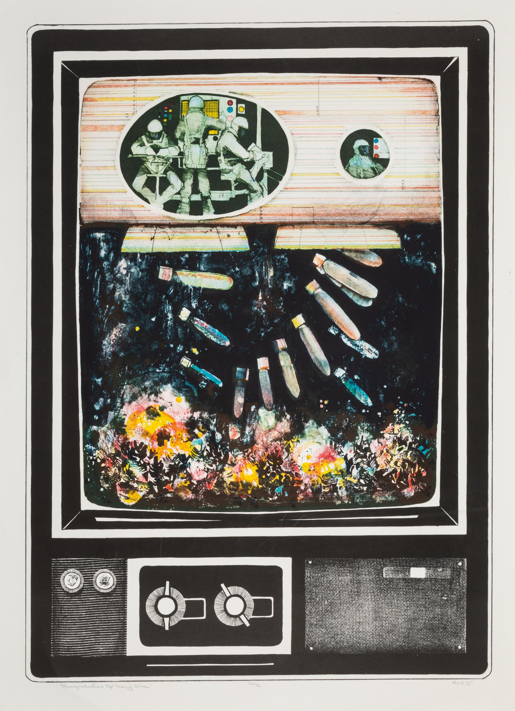 John L. Doyle, (American, 1939-2010), A group of eleven works from Sharpshooters, 1976, including Bombadier, Korea, Untitled, Continent