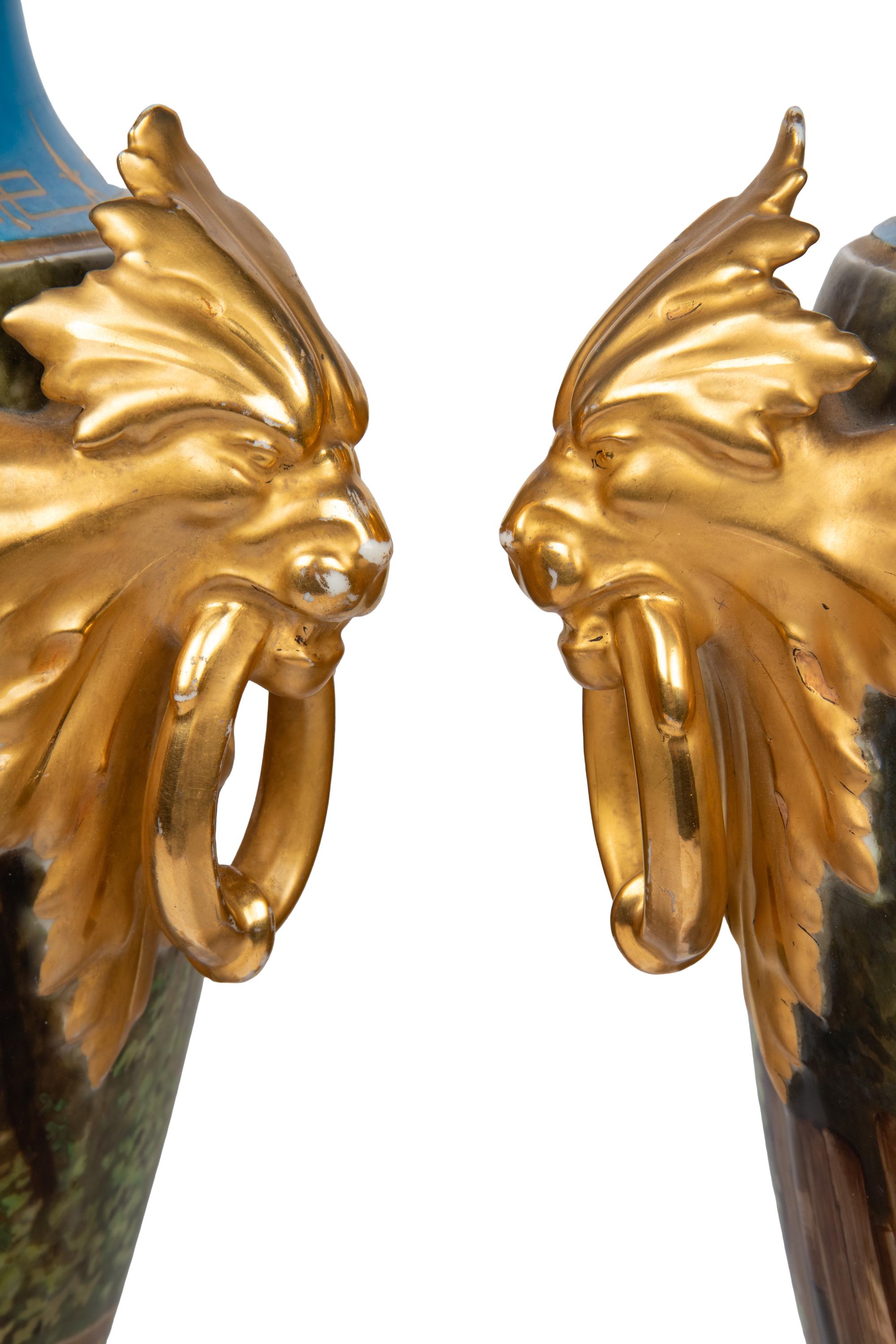 A Pair of English Porcelain Vases