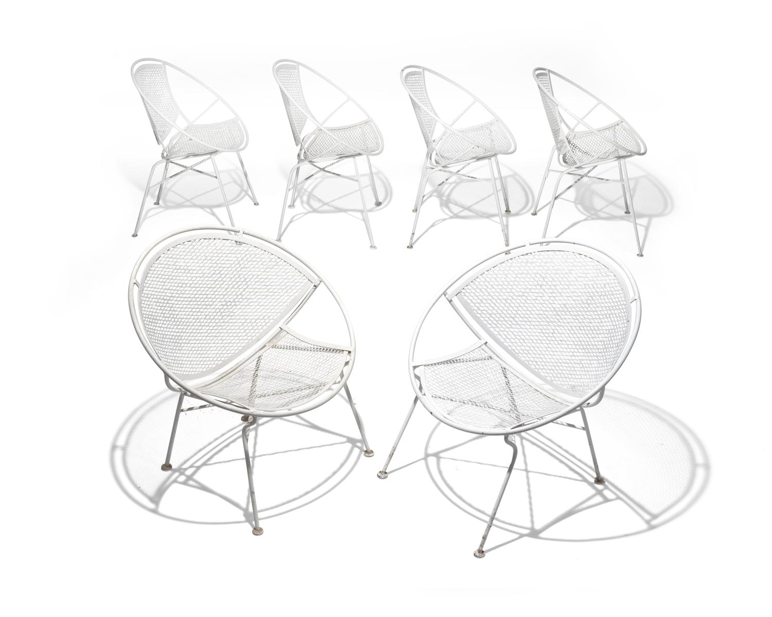 Six Radar Hoop Chairs, 1950 Salterini