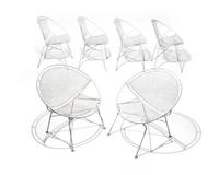 Six Radar Hoop Chairs, 1950 Salterini
