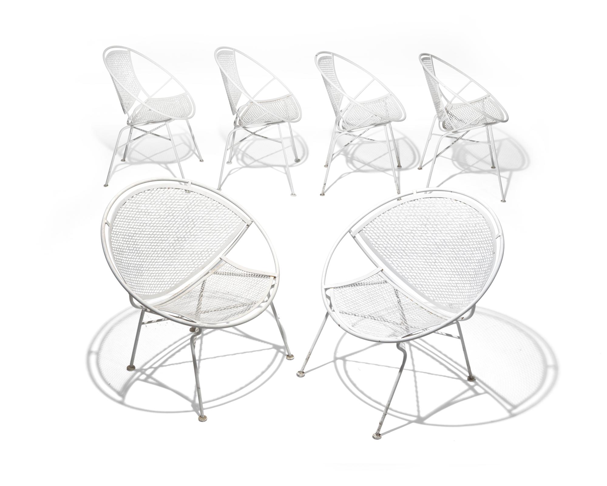 Six Radar Hoop Chairs, 1950 Salterini