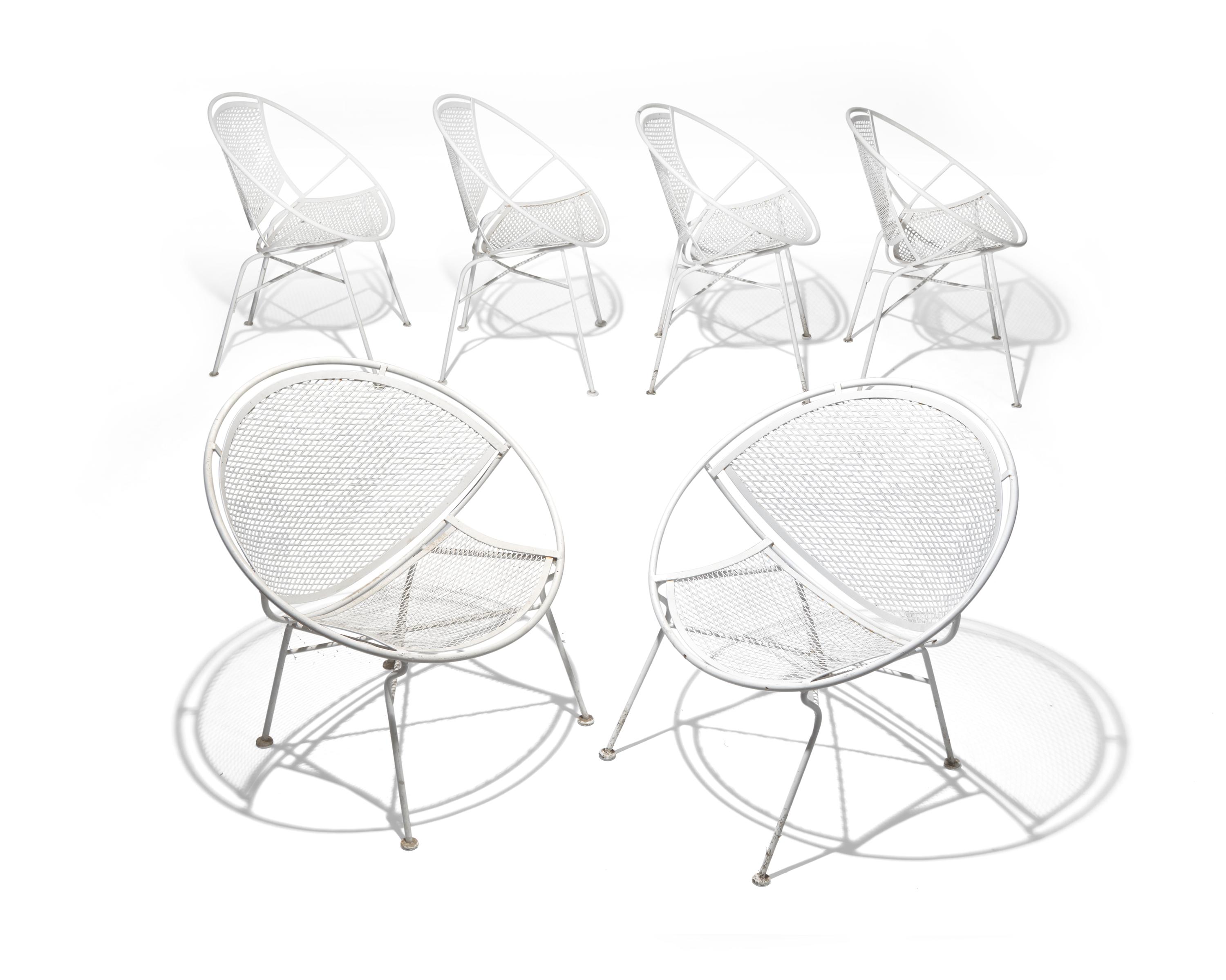 Six Radar Hoop Chairs, 1950 Salterini
