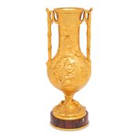 A French Gilt Bronze and Rouge Marble Vase