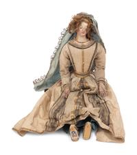 Three Italian Carved and Polychromed Wood and Gesso Crèche Figures