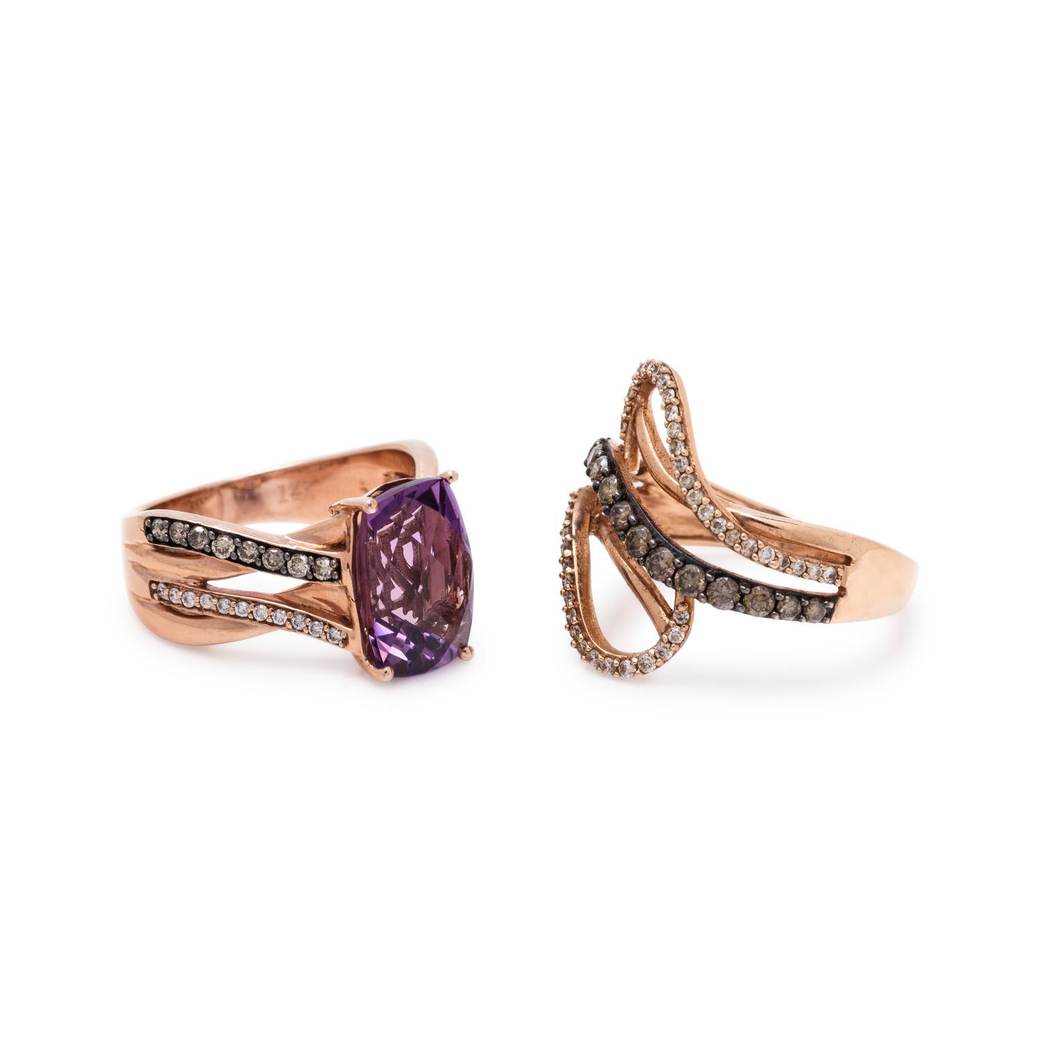 LEVIAN, COLLECTION OF DIAMOND AND COLORED DIAMOND RINGS