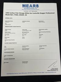 A Carlton Fisk 1990 Professional Model Louisville Slugger Bat (MEARS A6)
