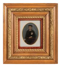 [CIVIL WAR]. Hand-colored full plate tintype of a naval subject.