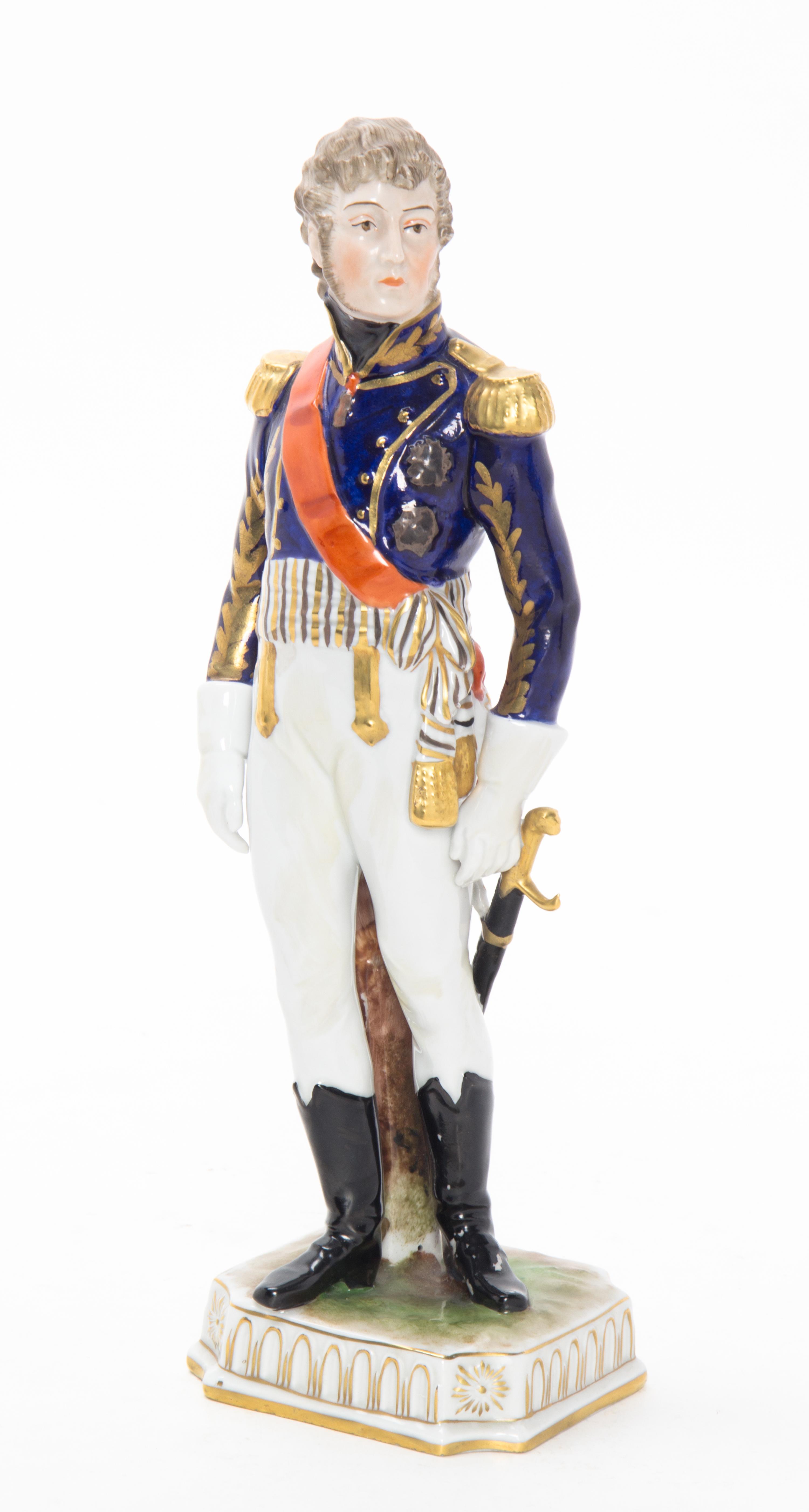 A Dresden Porcelain Figure of a General Height 11 1/2 inches. — EARLY 20TH CENTURY