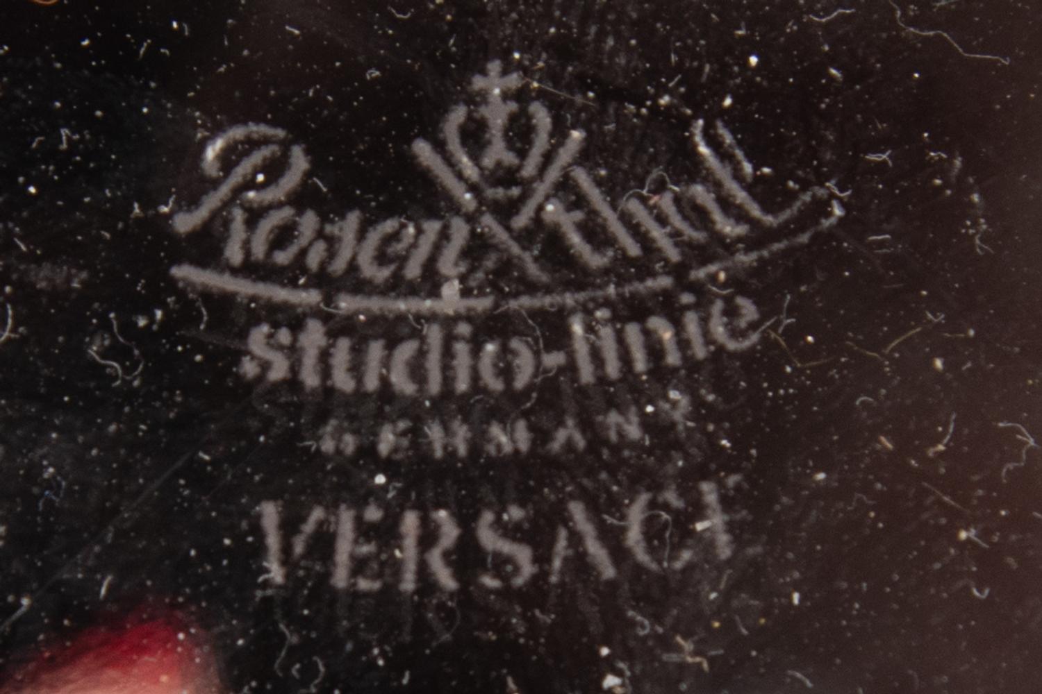 A Versace Medusa Lumiere Glass Decanter