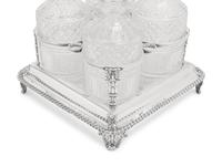 A George III Silver-Plate and Cut Glass Decanter Cruet