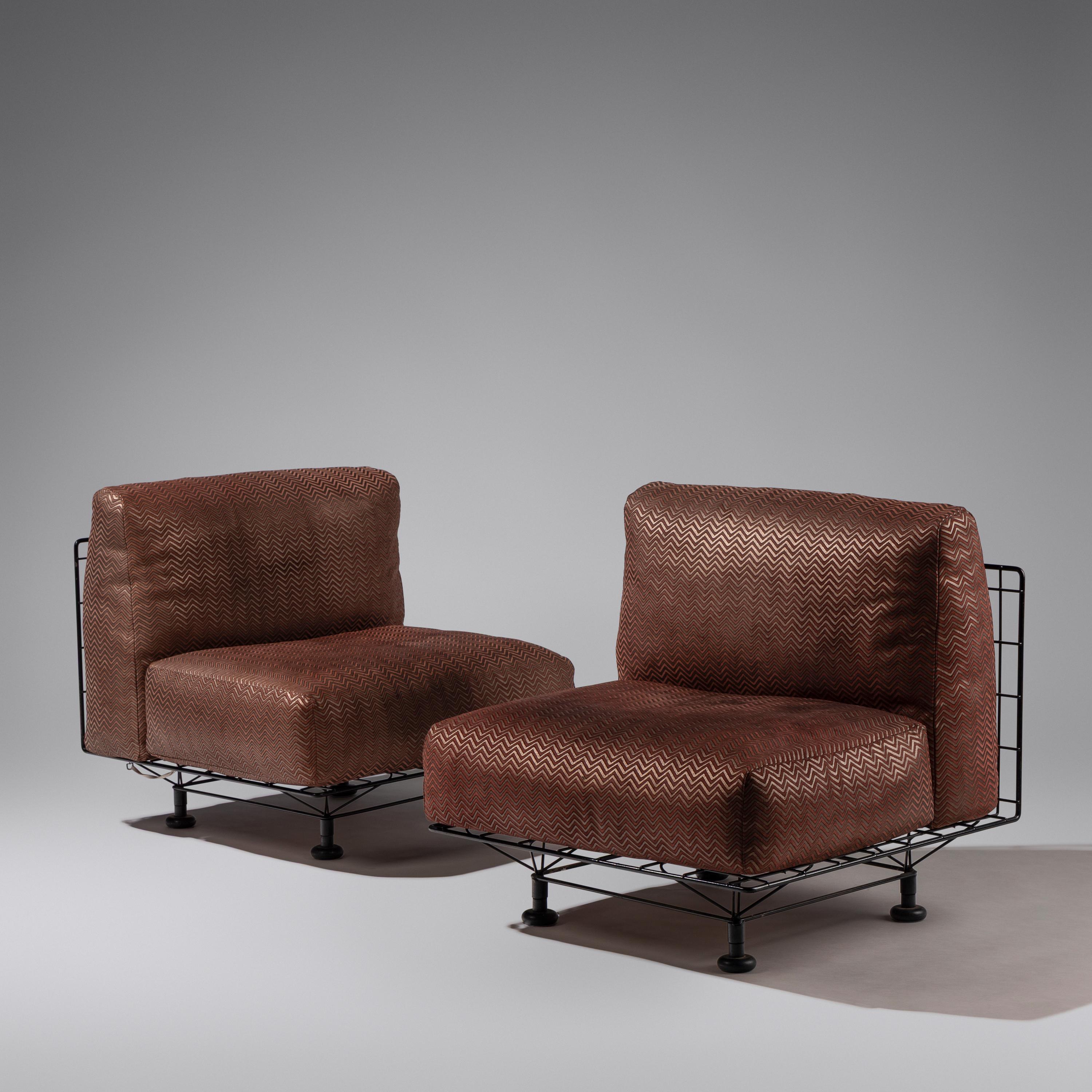 Pair of wire-frame chairs
