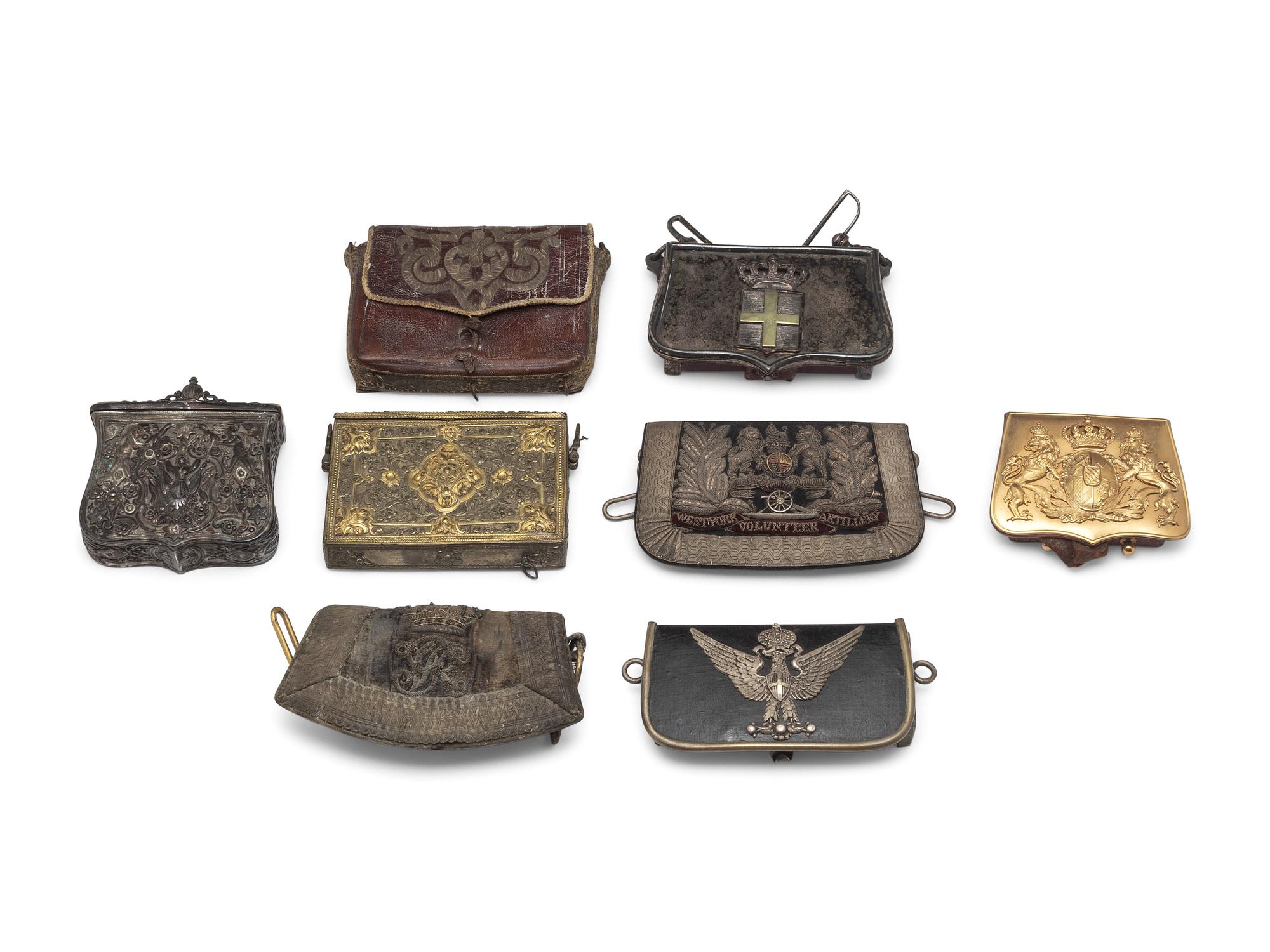 Eight Cartridge Pouches and Gibernes