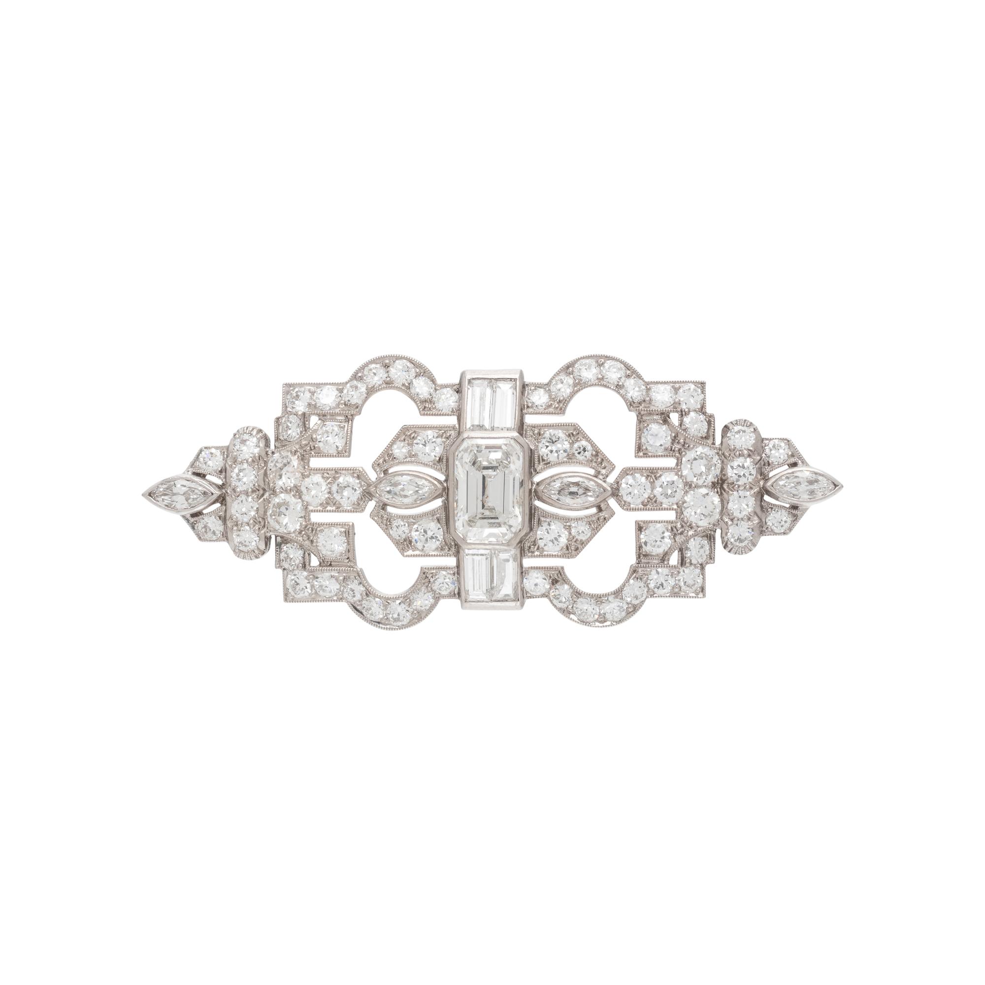 ANTIQUE, DIAMOND BROOCH