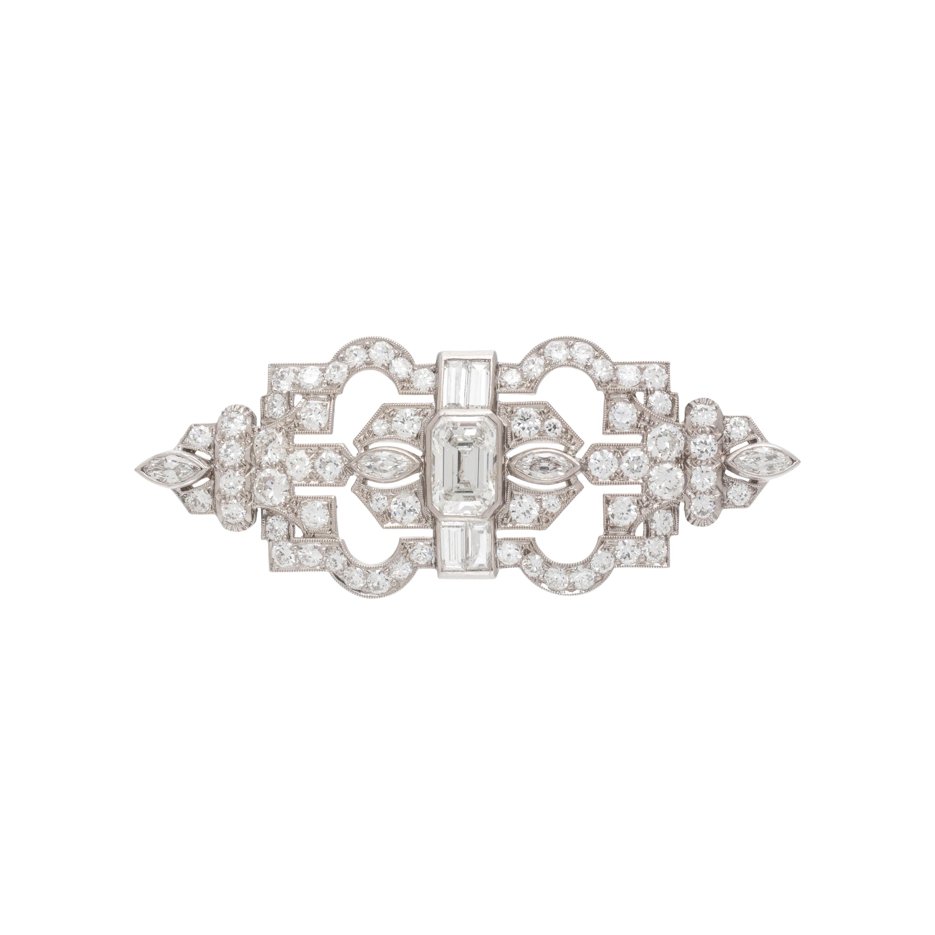 ANTIQUE, DIAMOND BROOCH