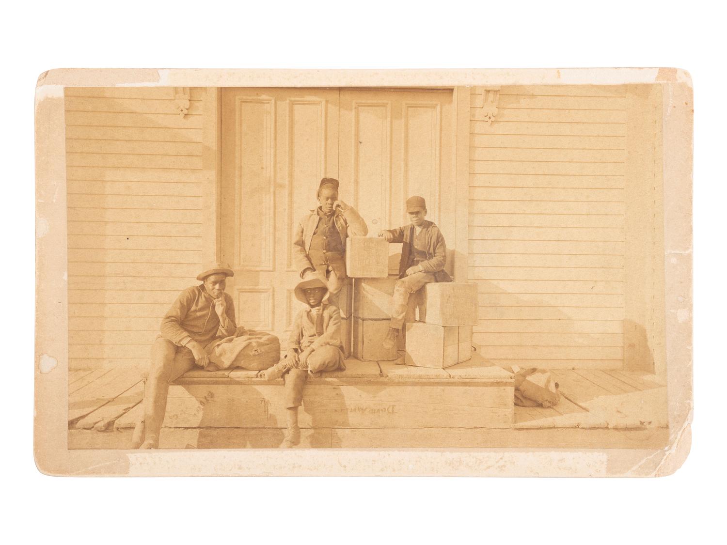[EARLY PHOTOGRAPHY]. COOK, George S. and BAULCH, William, photographers. A group of 2 photographs featuring African American subjects in Virginia.