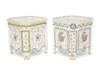 Two Haviland Porcelain Cache Pots