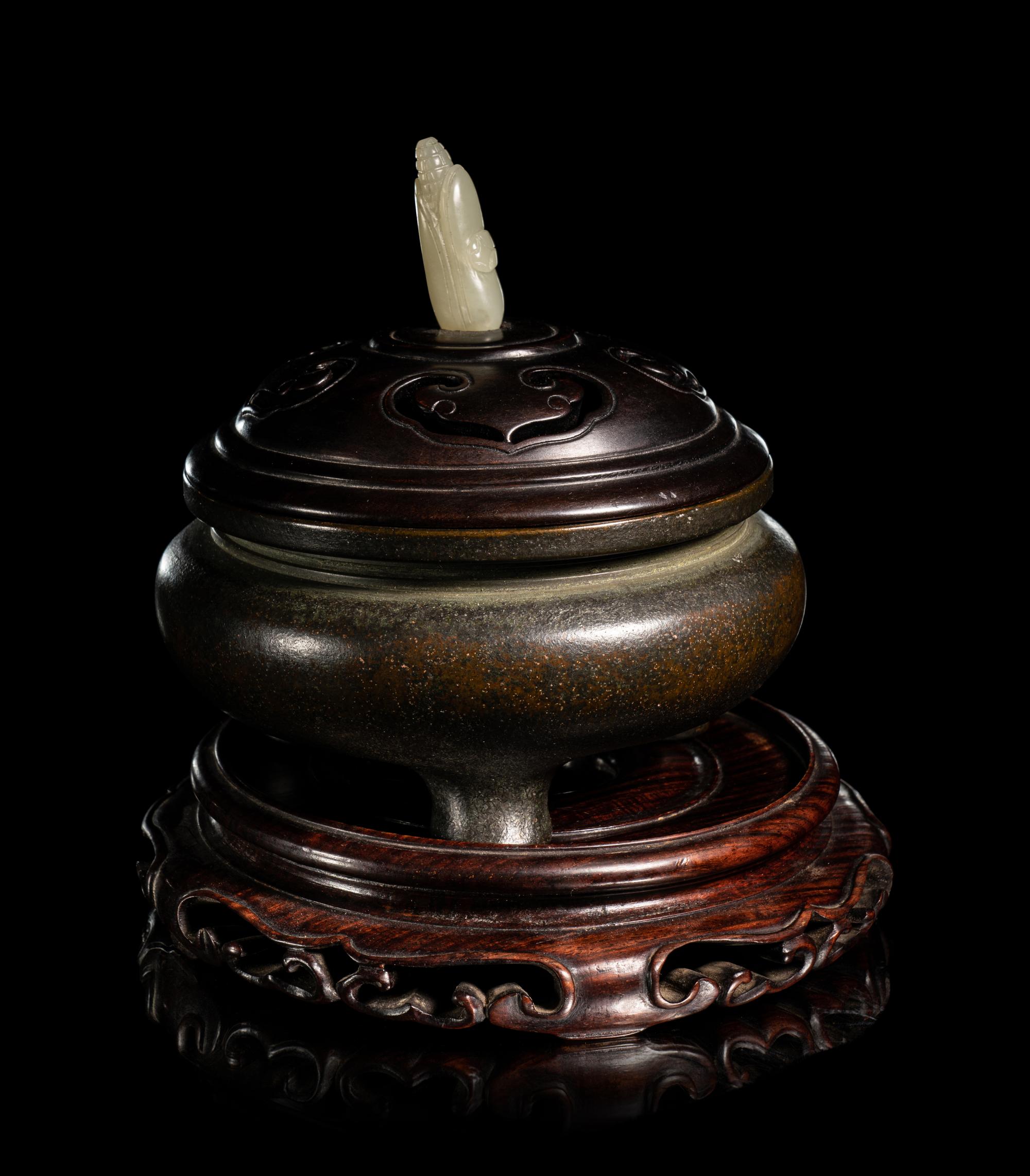 A Bronze Incense Burner and Cover