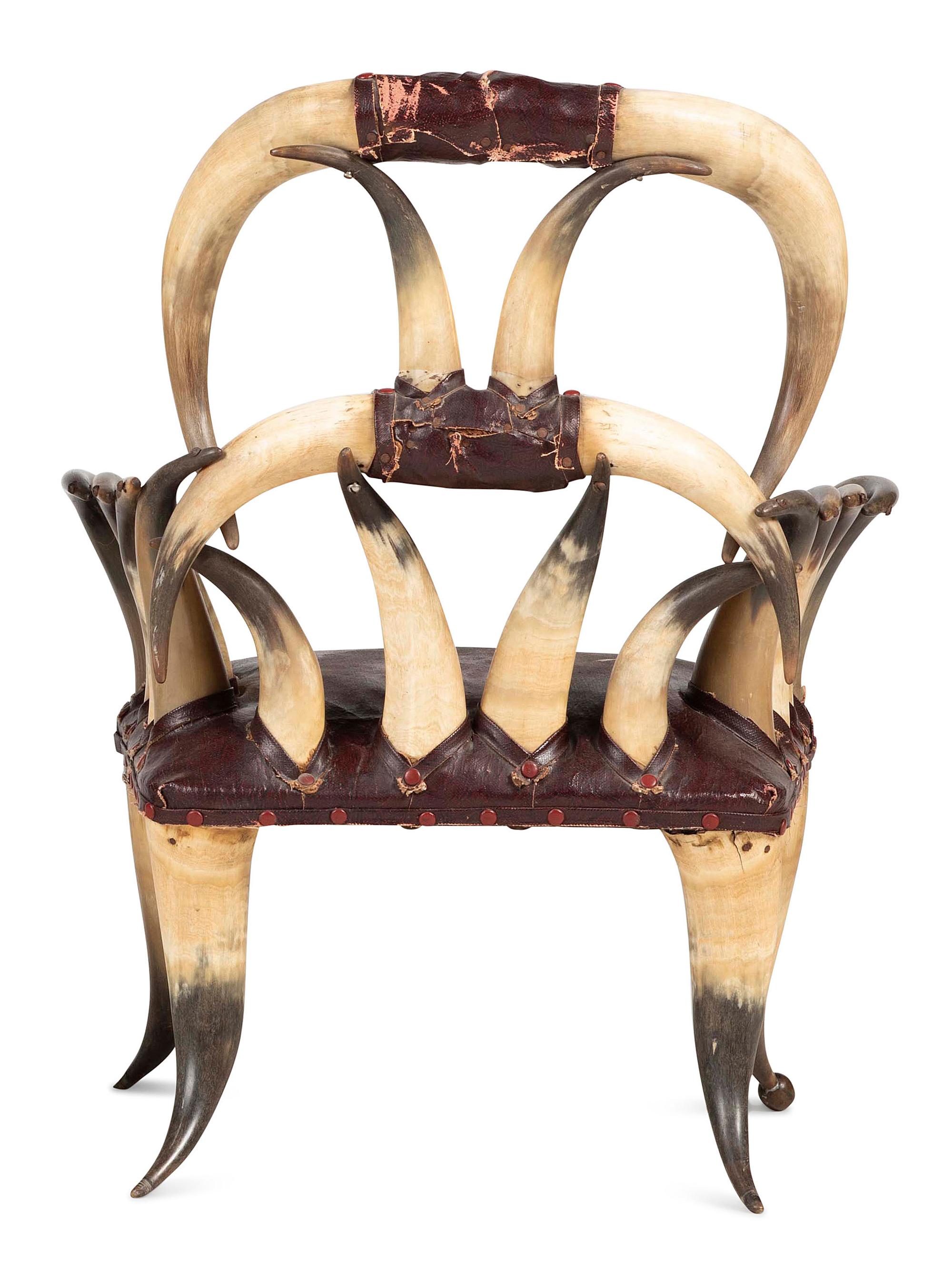 A Victorian Child's Horn Chair