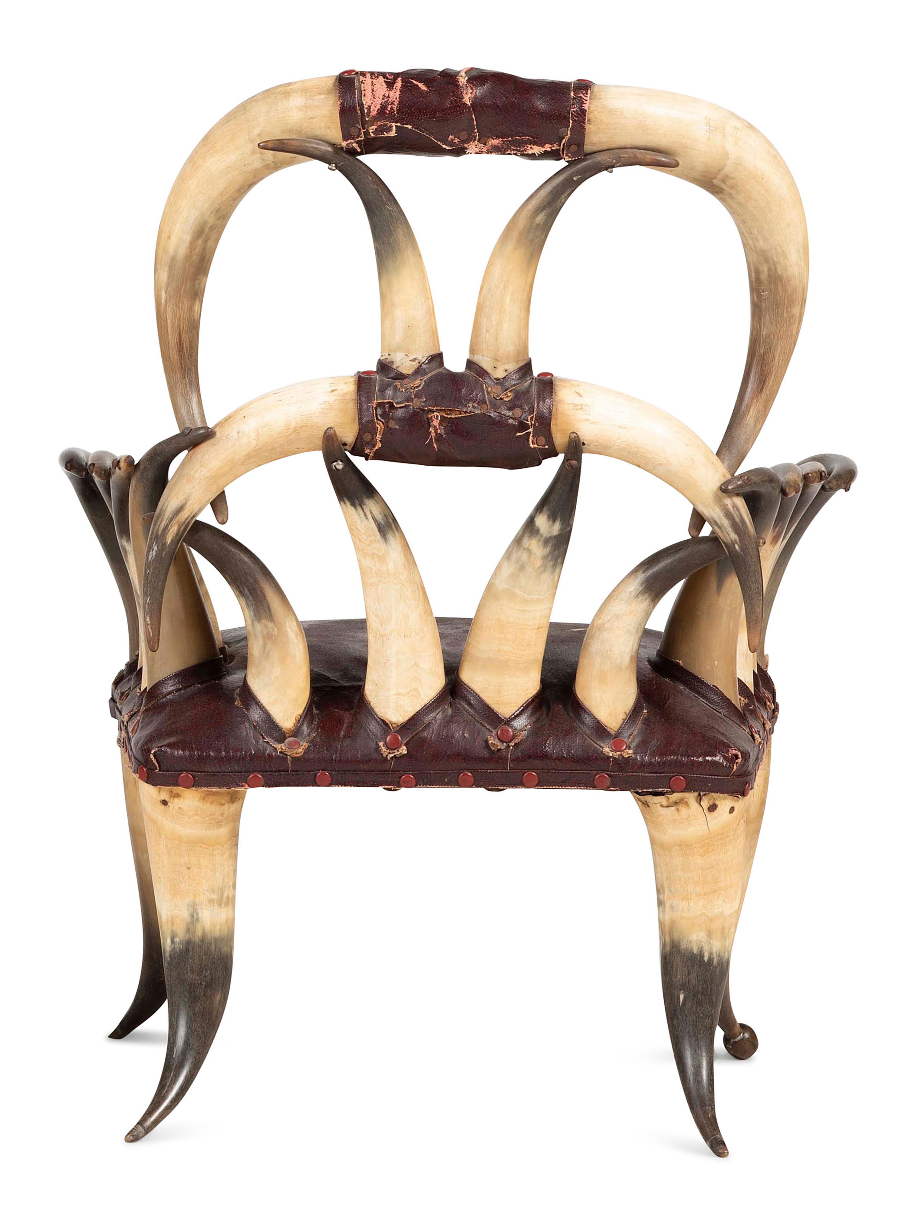 A Victorian Child's Horn Chair