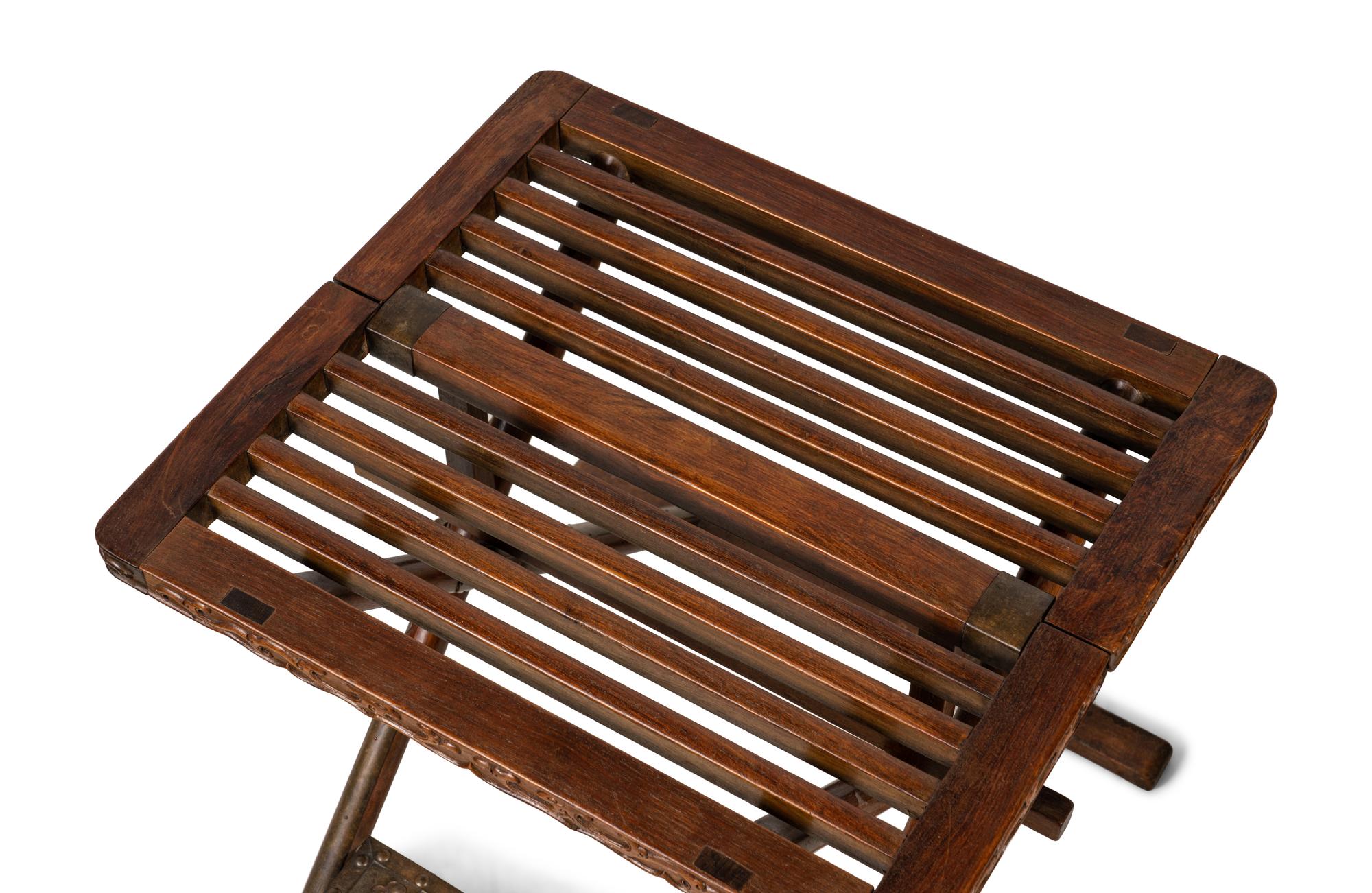 A Pair of Huanghuali Folding Stools