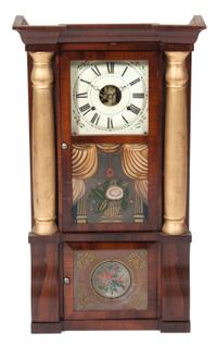 An American Parcel Gilt Mahogany Ogee Shelf Clock Height 32 1/4 inches. — 19TH CENTURY