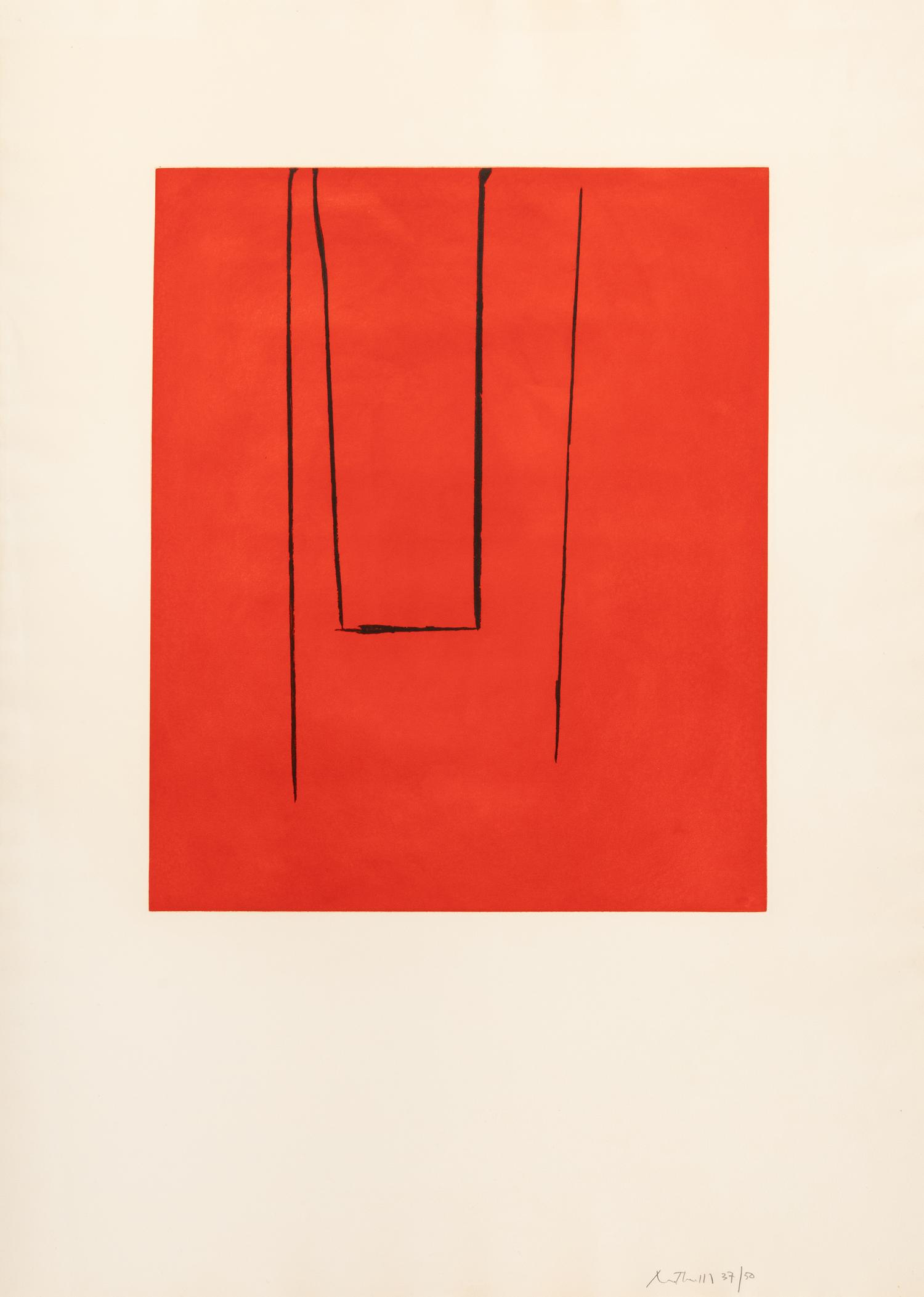 Untitled (Black on Red)