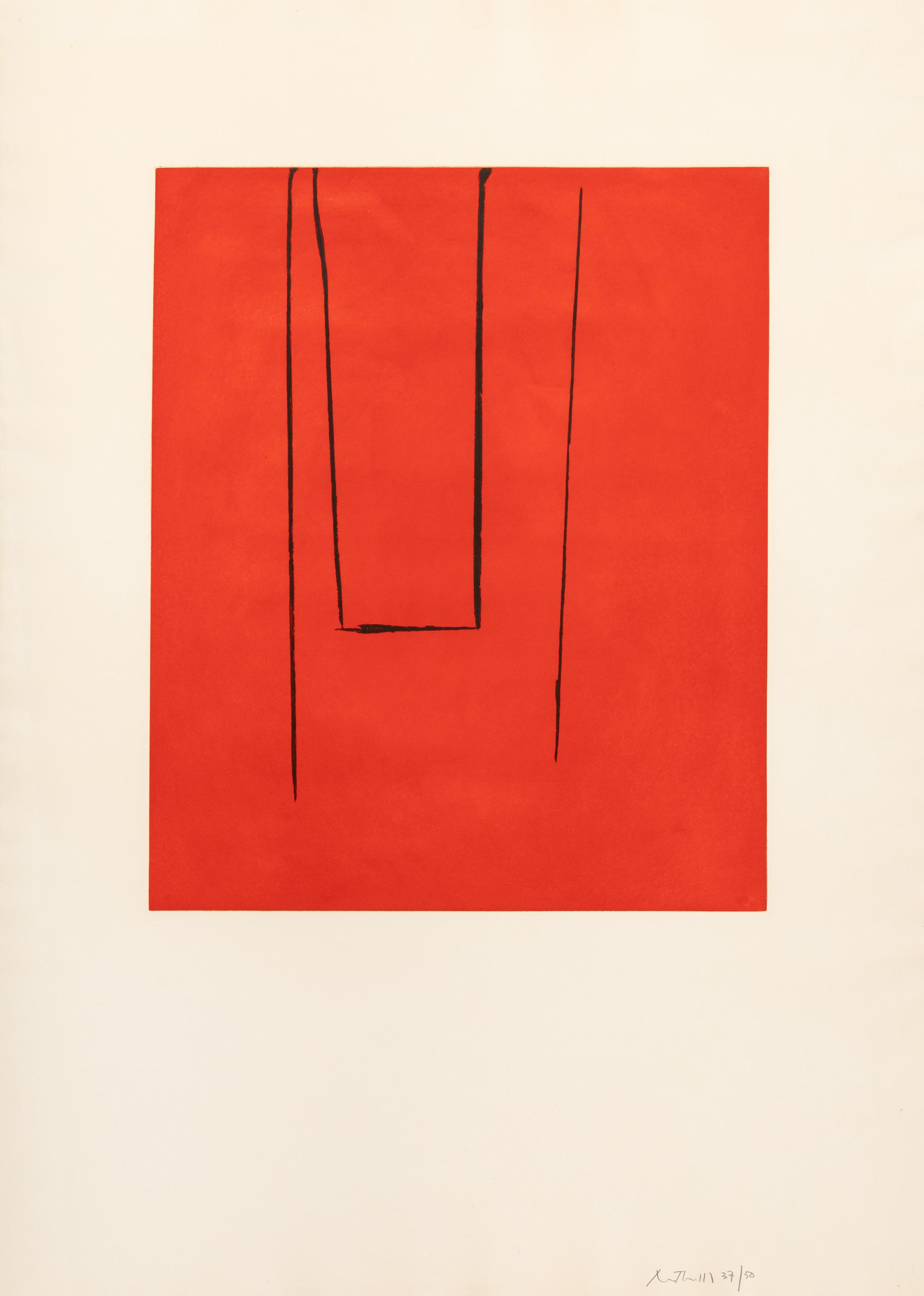 Untitled (Black on Red)