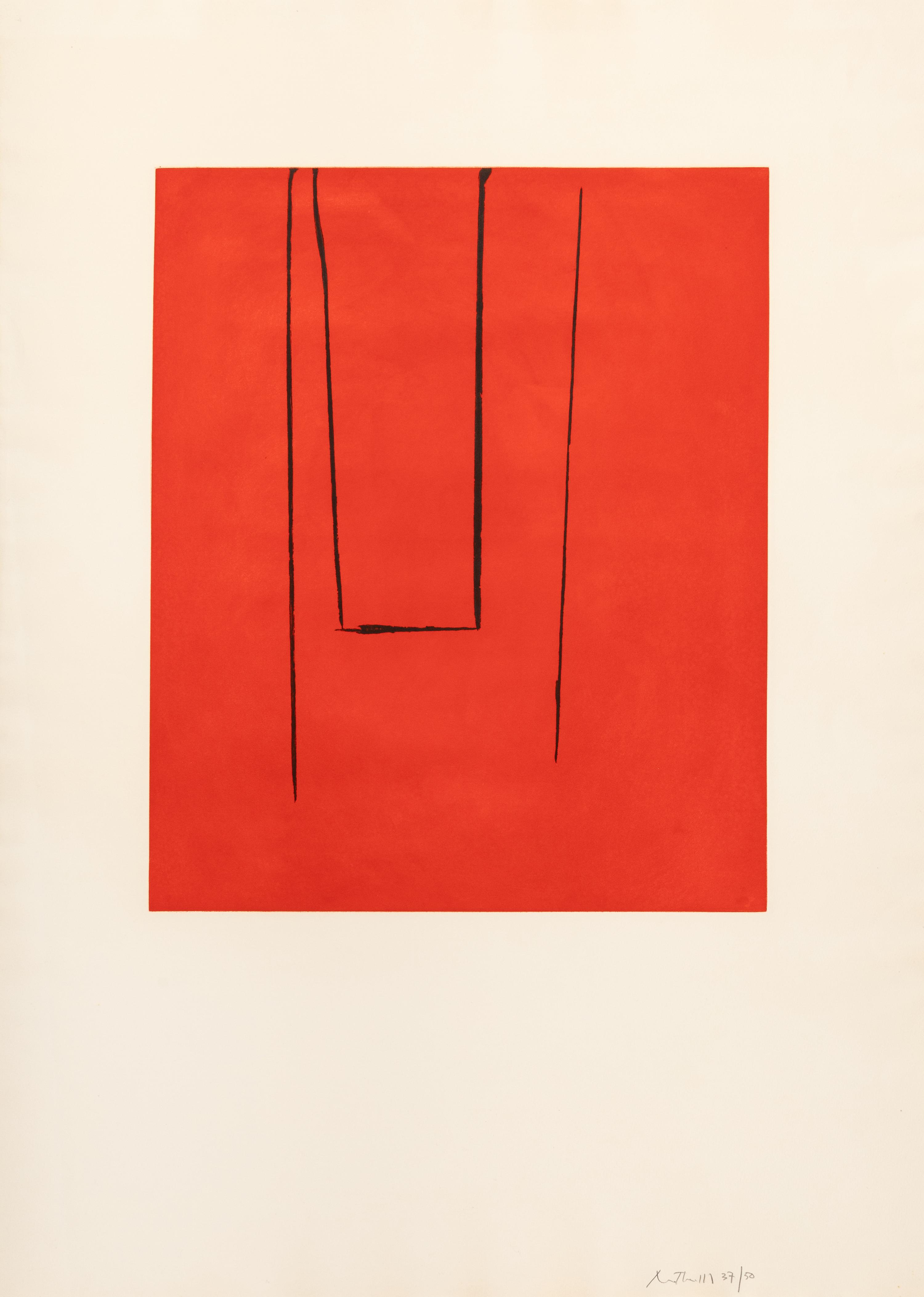 Untitled (Black on Red)