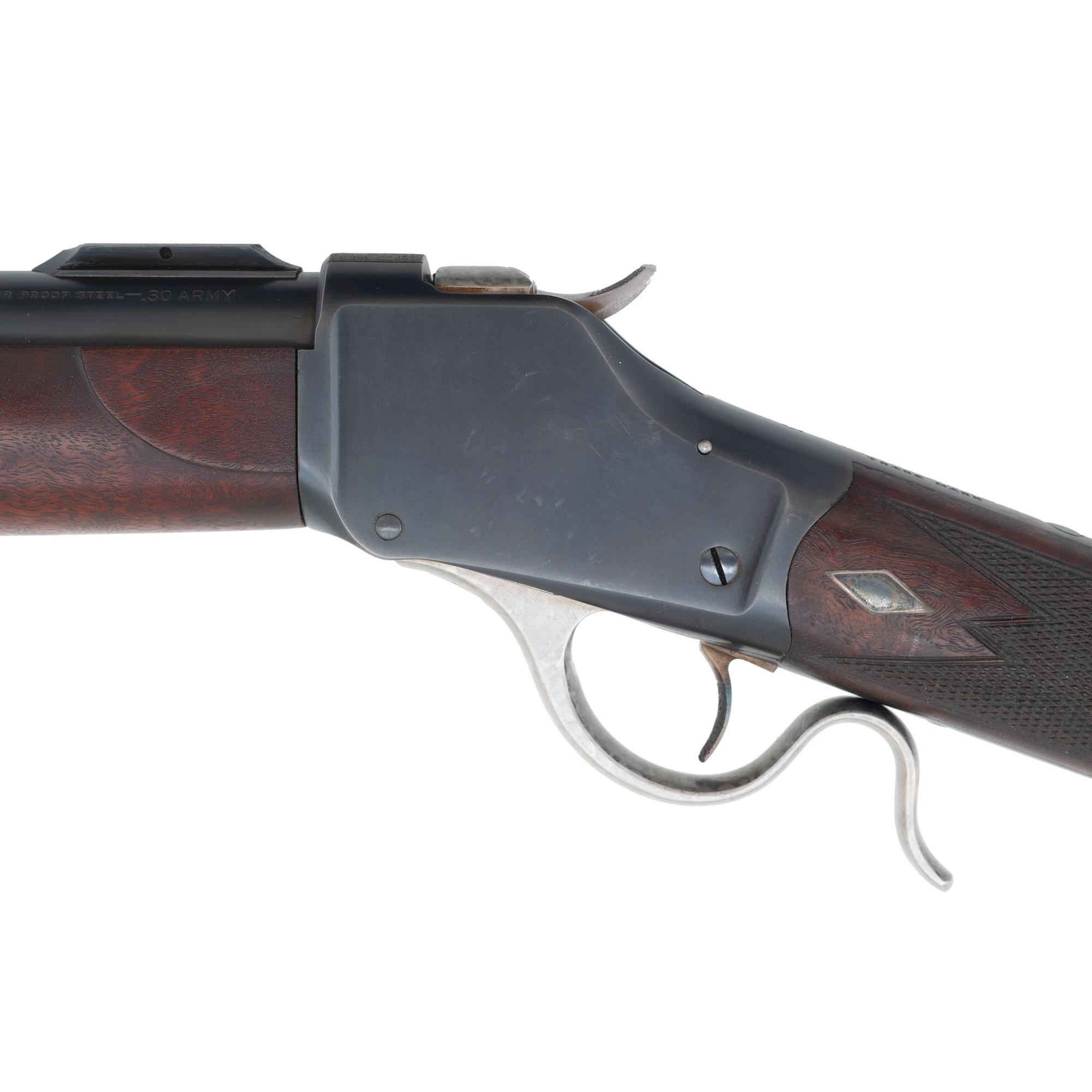*Custom John Oberlies Winchester Model 1885 High Wall Rifle in .30-40 Krag