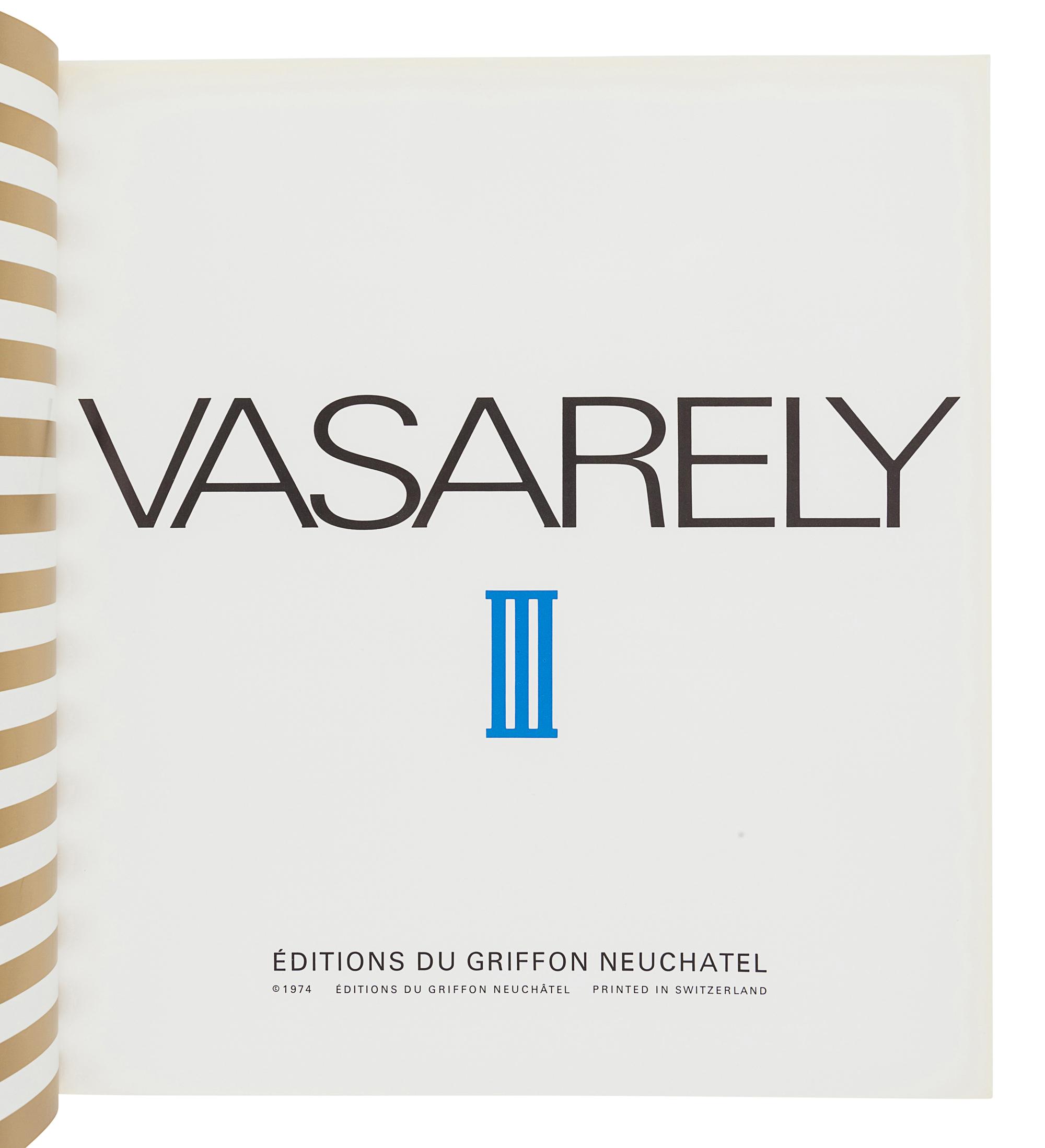 VASARELY, Victor (1906-1997). Plastic Arts of the 20th Century: Vasarely. Neuchâtel: Éditions du Griffon Neuchatel, 1969, 1974, 1979.