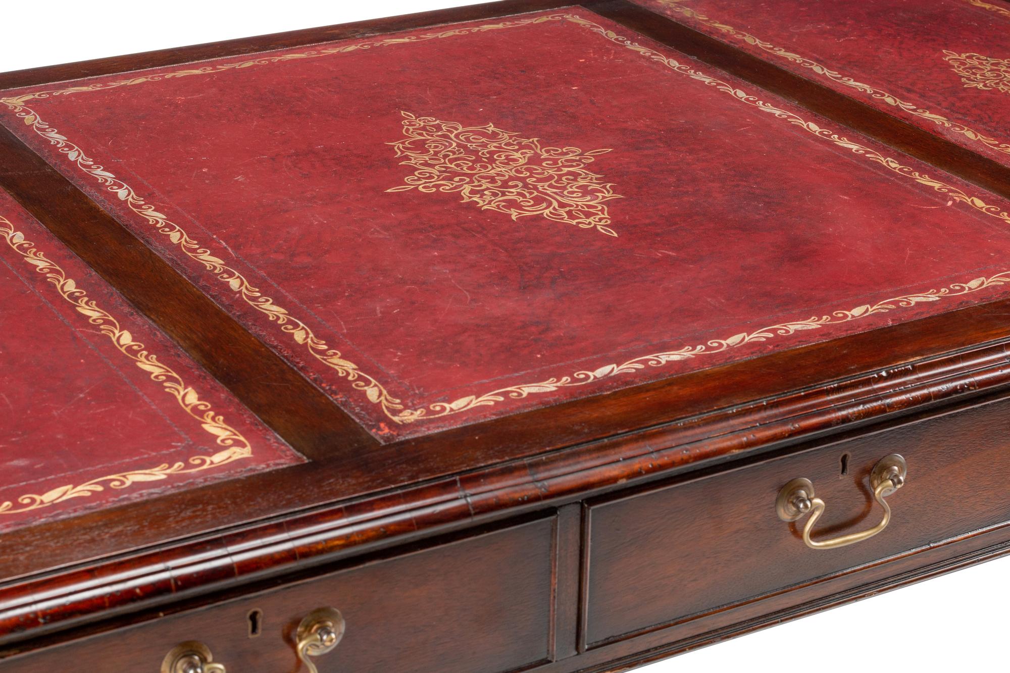 A George III Style Mahogany Partners’ Desk