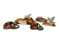 A Group of Five Sarreguemines Majolica Wall Pockets — 19th/20th Century