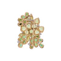 OLGA TRITT, PERIDOT, TOURMALINE AND DIAMOND BROOCH