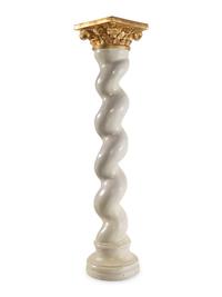 A Large Parcel Gilt Resin Solomonic Column