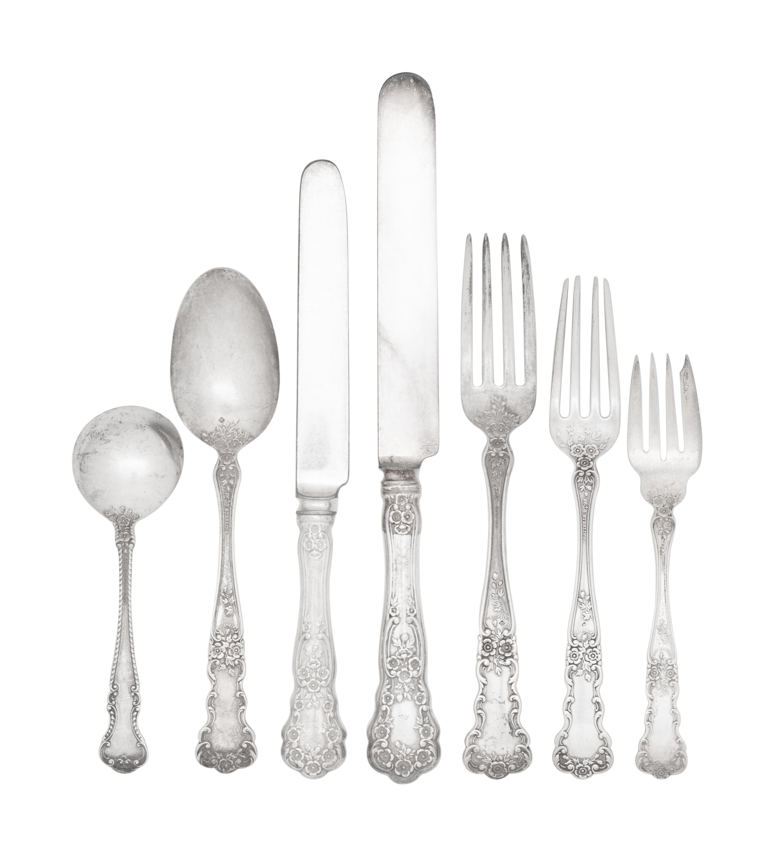 An American Silver Flatware Service